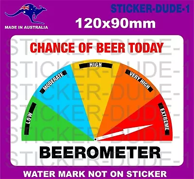 Funny Chance Of Beer Sticker For Fridge Toolbox Welder Mancave Holden Ford Etc • $5.50