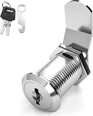 Keyed Alike Cabinet Cam Lock 1-1/8 Inch File Cabinet Lock Drawer Locks With Key • $12.99