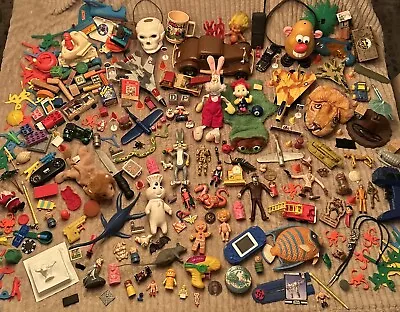 HUGE 70’s 80’s 90’s Vintage Toy LOT Action Figures Collectibles Novelties LOOK!! • $50