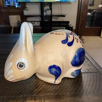 Vintage Tonala Mexico Folk Art Pottery Rabbit - 8  Long • $20