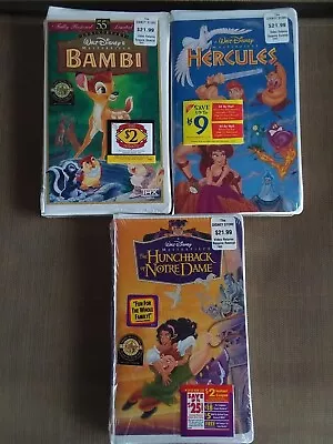 Vintage Disney VHS Movies Lot Of 9 - Bambi Hercules The Hunchback Of Notre Dam • $21.99