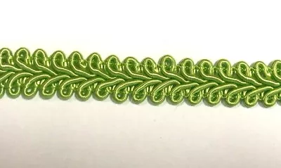 Braid 12mm Gimp Lime Green Col 62 Rayon Trim 5 Metre Cut Length Upholstery Craft • $16