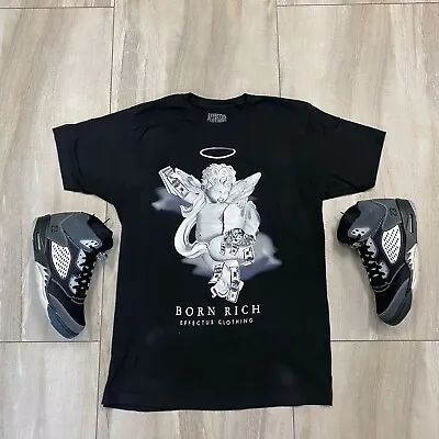 Tee To Match Air Jordan Retro 5 Anthracite. Born Rich Tee • $26.25