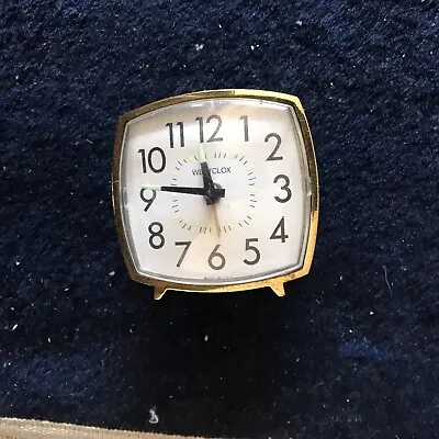 Vintage Westclox Alarm  Clock Made In USA Faux Wood Luminous 3.25 W ***Read • $9.99