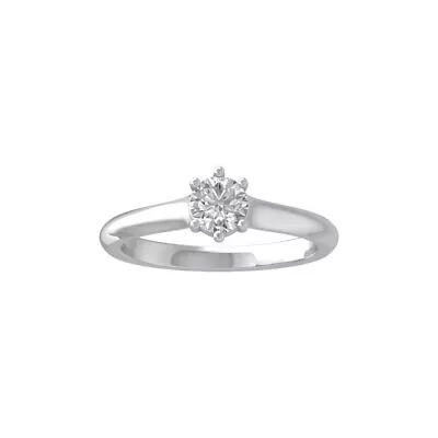 925 Sterling Silver 0.5ct Diamond Engagement Ring For Women Sz 7 Clarity-I2I3 • $983.99