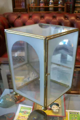 Vintage Brass And Glass Counter/table Top Display Case • $45