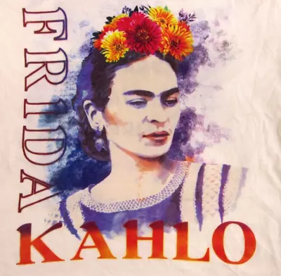 Frida Kahlo Women's Watercolor Short Sleeve Undersized T-Shirt Cream Size Small • $8.82