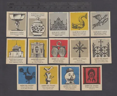 Series Of Old Czechoslovakian Matchbox Labels From 1965 /3769-3782/ • $1.10