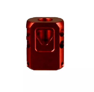 40 S&W Cal 9/16x24 TPI Muzzle Brake Compensator Thread On Aluminum Red Color • $26.68