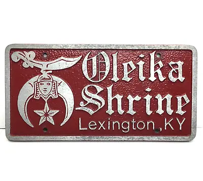 Vintage Shriners Metal Car Tag License Plate Oleika Shrine Lexington KY • $59.99