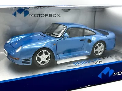 Exoto Motorbox 1:18 Scale Diecast Model Car - Porsche 959 (Blue) • $274.99