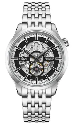 SAVE £'s RRP 339 Rotary Greenwich Skeleton Auto Watch GB02945/87 Bargain @ £139 • £139