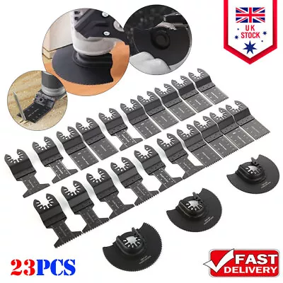 23PCS Oscillating Multi Tool Saw Blades Wood Metal Cutter For Bosch Makita Fein • £12.99