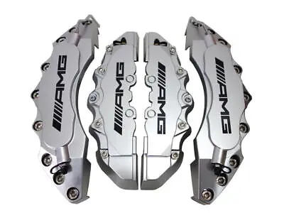 Big & Medium Silver Car Brake Caliper Cover Amg Logo 4pcs L+m Fit Mercedes-benz • $42.90