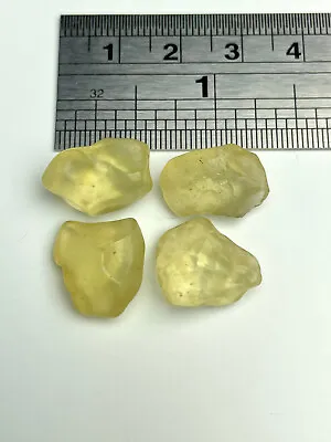 6.5g 4pcs Libyan Desert Glass Natural AAA Quality LOT #LDG54 • £55.21