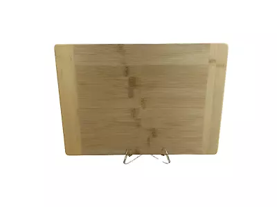 Med Two Tone Bamboo Kitchen Cutting Board Wood Chopping Board Serving 13.25x9.25 • $12.89