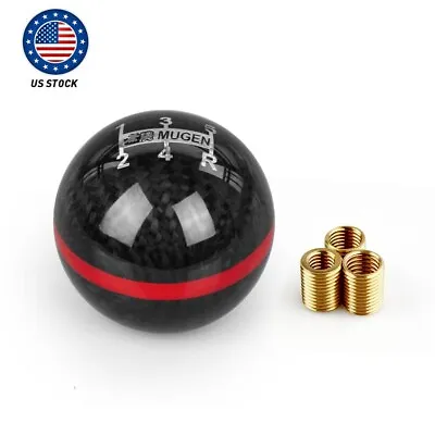 MUGEN Red Carbon Fiber Shift Knob 5 Speed For Honda CR-Z CIVIC ACCORD S2000 EK • $18.99