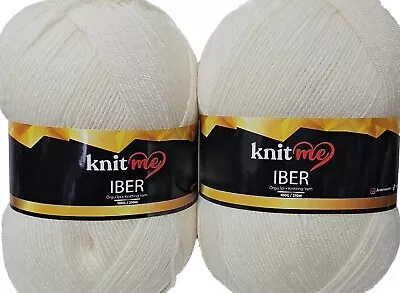 £6.50 • Buy BEAUTIFUL QUALITY ARAN WOOL YARN FOR KNITTING CROCHET 2 Large Balls 830g CREAM 