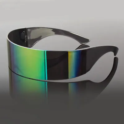 Back To The Future Inspired Costume Sci-Fi Futuristic Wrap Visor Sunglasses • $55