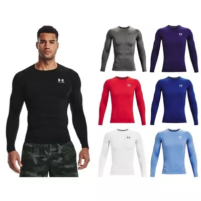 Under Armour 1361524 Men's UA HeatGear Armour Compression Shirt Long Sleeve Tee • $29.99