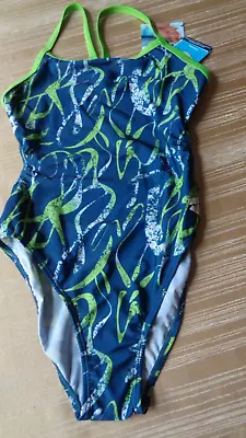 Arena Women Swimsuit Blue Swimming SWIM Beach Bathing SIZE 34 One Piece NEW Tags • $20