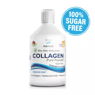 £16.89 • Buy Collagen Hydrolysed Marine  SUGAR FREE  Pure Peptide Drink STRONG 10000mg Liquid