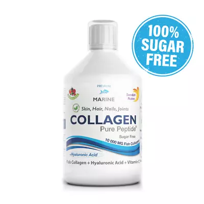 Collagen Hydrolysed Marine  SUGAR FREE  Pure Peptide Drink STRONG 10000mg Liquid • £16.89