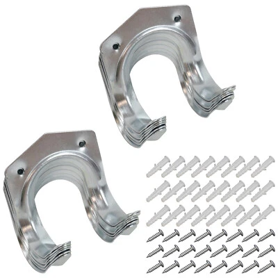 £5.99 • Buy Woodside Wall Mounted Garage/Shed Garden Tool Hanger Steel Hooks Set, Pack Of 12