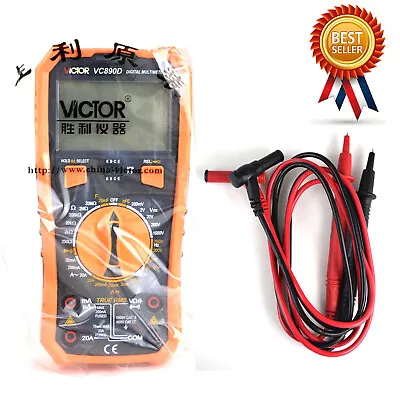 VICTOR VC890D 3 1/2 High-precision Digital Multimeter True RMS Tester Meter • $22.99