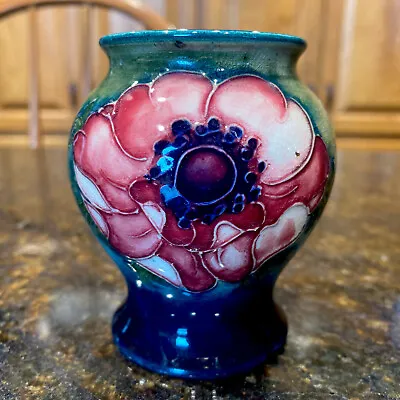 Vintage Moorcroft Potter To The Queen Vase W/ Poppy Flower Design 3 1/4  • $64.99