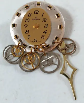 Brooch Pin Steampunk Watch 2  Pewter Gold Tone Round Shape Women Costume Jewelry • $8.44