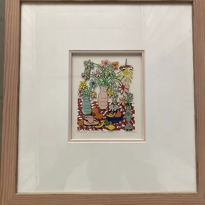 James Rizzi Signed /Number 3d 1982 Lithograph Table Life • $2000