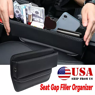 Car Accessories Seat Side Pocket Organizer Crevice Gap Filler Storage Box Auto • $14.99