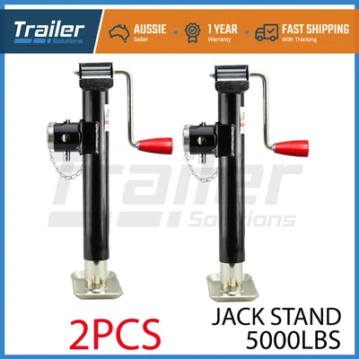 $97.50 • Buy 2x Trailer Caravan Canopy Jack Stand. 2267kg 5000lbs Heavy Duty, Weld Bracket