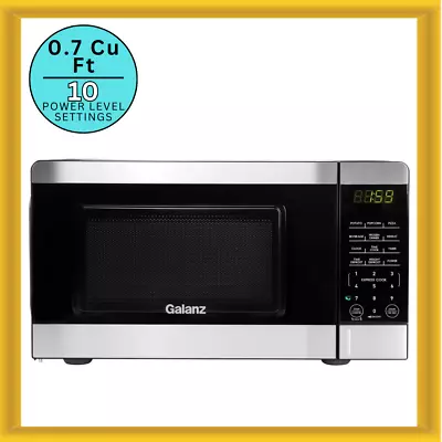 Galanz GLCMV207S2-07 0.7 Cu. Ft 700 Watt Countertop Microwave Oven In Silver • $109.99