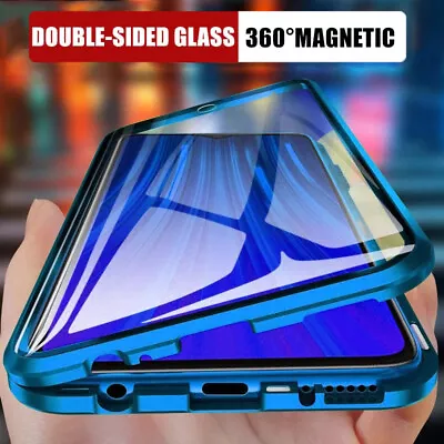 360 FRONT+BACK GLASS Magnetic Case For Samsung S24 S23 S22 S21 Ultra A54 A52 A14 • £4.79