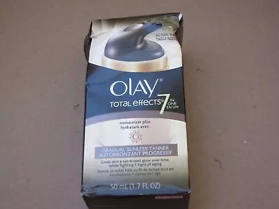 Olay Total Effects  Moisturizer Plus Sunless Tanner 1.7 Oz Package Damage Rare • $49.98