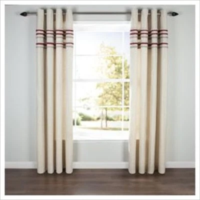 £19.99 • Buy Pair Linen Pleat Lined Eyelet Curtains Red 64  X 72  Lounge Bedroom Dining Room 