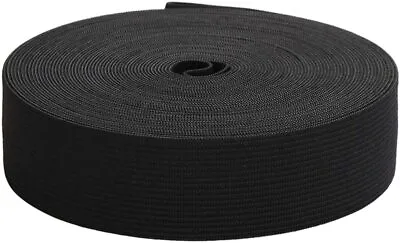 Woven Elastic In Black And White Craft Bands Waistband Tape Sewing Webbing • £3.25