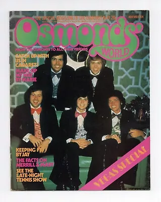 The Osmonds World Magazine November 1974 No. 13 Donny Osmond Brothers Marie Etc • £10