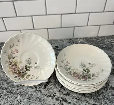 Myott Meakin Straffordshire Floral Swirl Set Of 8 Saucer Plates 5.75” England • $18