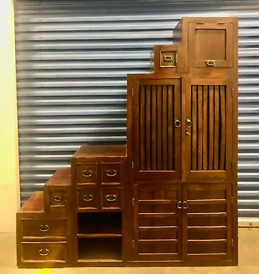 Antique Chinese Japanese Step Cabinet Tansu Stair Chest  • $1500