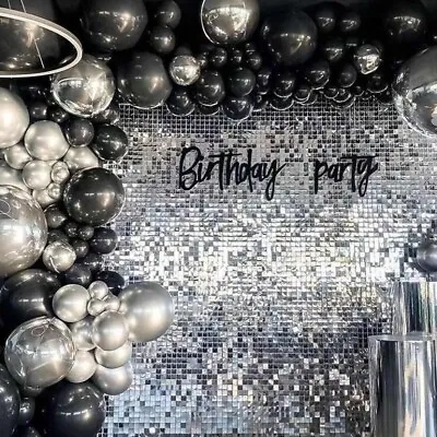 £3.79 • Buy Party Background Curtain Sequin Backdrop Square Panel Birthday Wedding Decor