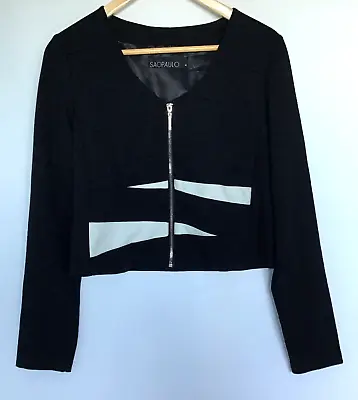 Jacket Blazer Black Size 8 90s Style Rachel Friends • $47.97