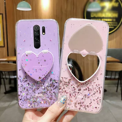 Heart Mirror Glitter Soft Case Cover For Xiaomi Redmi Note 11 12 Pro 11T 12T Pro • $4.30