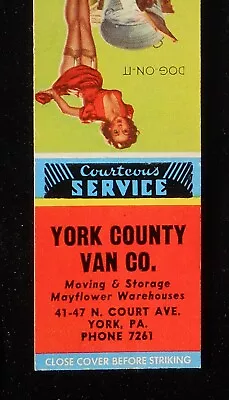 1950s York County Van Co. Moving Storage Mayflower Phone 7261 Sexy PinUp York PA • $6.53