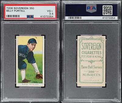 1909-11 T206 Billy Purtell Chicago White Sox PSA 3.5 ***Sovereign 350*** • $114.99