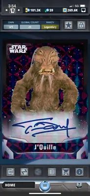 £9.67 • Buy Topps Star Wars Card Trader Signature Series 2 Legendary J'Quille Workbench