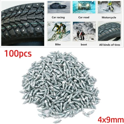 £16.91 • Buy 100x9mm Screw In Tire,Stud Snow Spikes Racing Track,Tire Ice Studs Car/Truck/ATV
