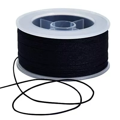 0.8mm X 70 Yards Black Nylon Cord Satin String For Bracelet Jewelry Making Ra... • $11.13